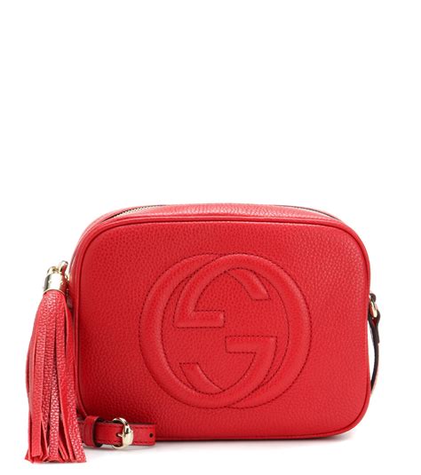 soho leather disco bag gucci red|Gucci disco bag best price.